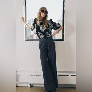 ZARA CONTRAST EMBROIDERED SHIRT ZW COLLECTION